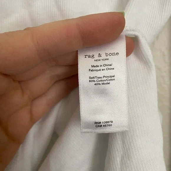 Rag & Bone The Slub Turtleneck Slim Fit Top XS - Picture 4 of 7